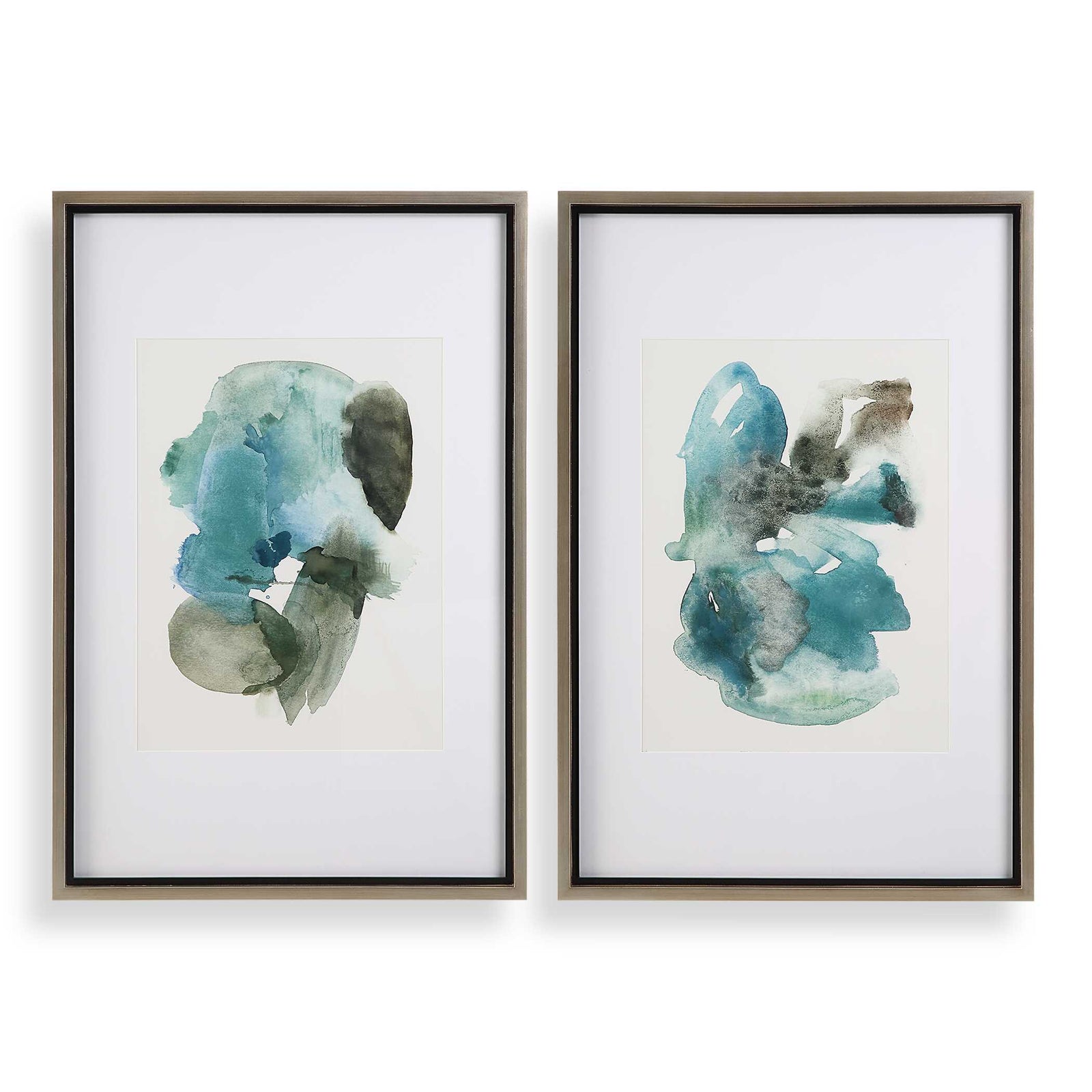 American Home Furniture Uttermost Blueprints Watercolor Prints Set Of 2