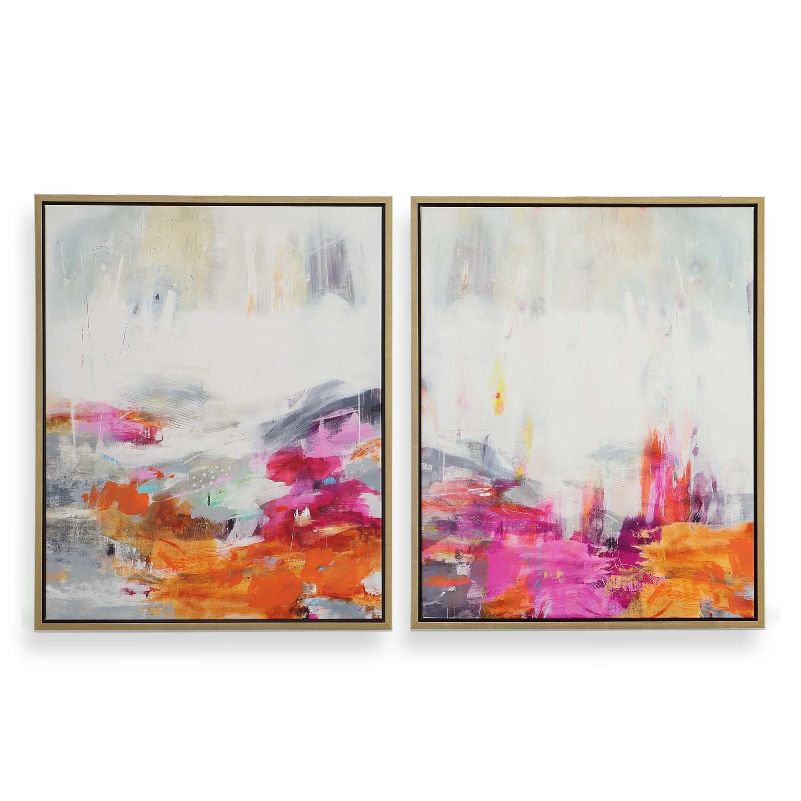 American Home Furniture Uttermost Color Theory Framed Abstract Art Set of 2