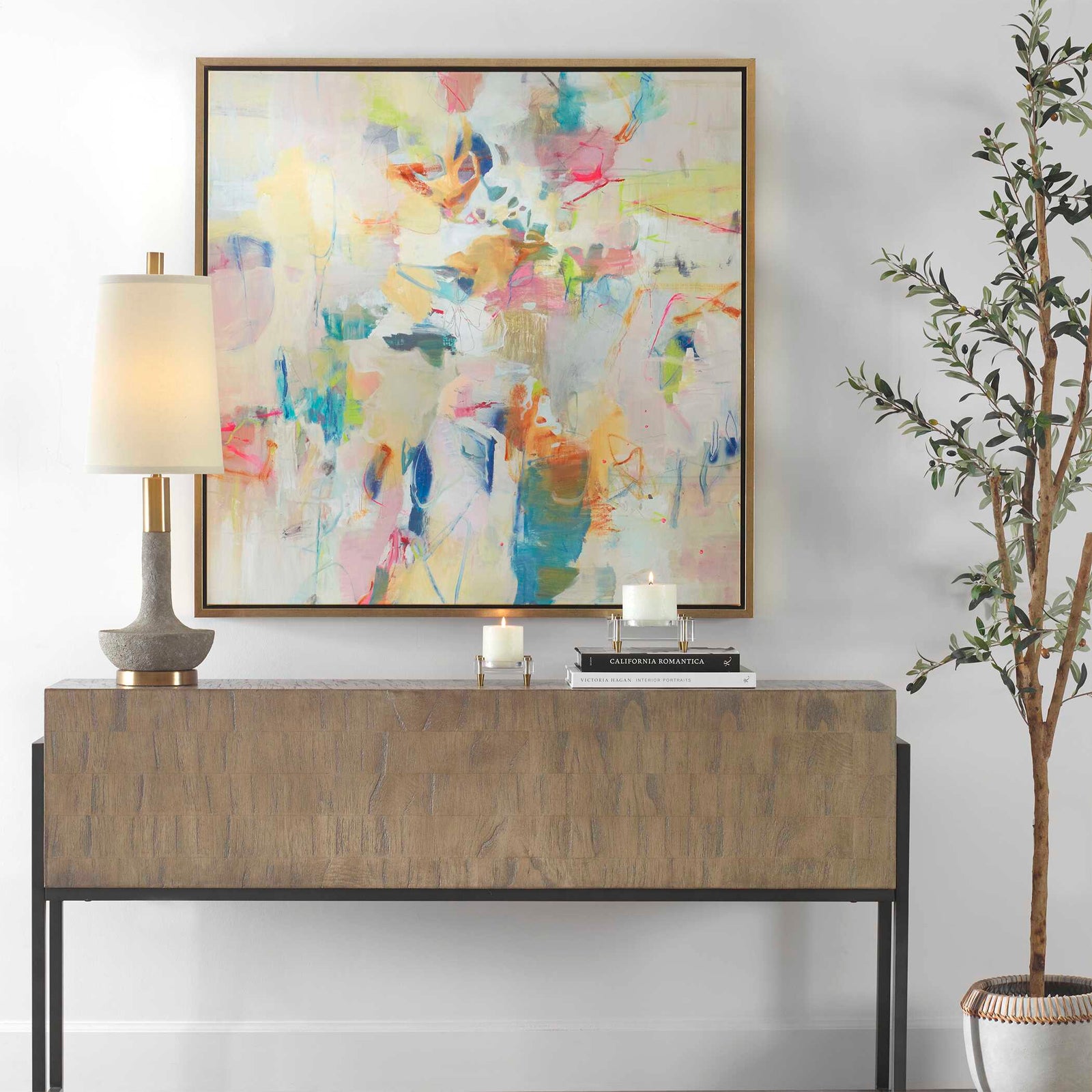 American Home Furniture Uttermost Party Time Framed Abstract Art