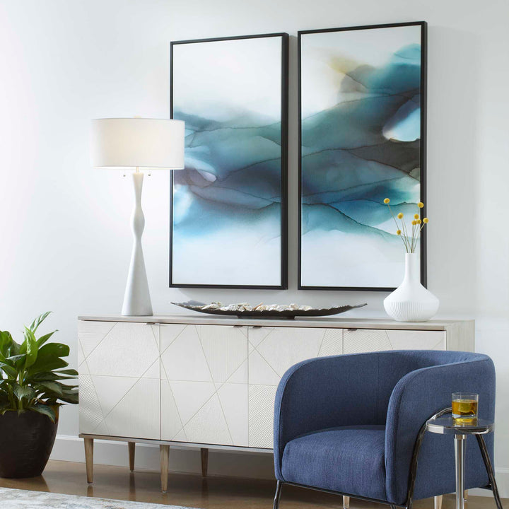 American Home Furniture Uttermost September Desert Modern Watercolor Art Set of 2