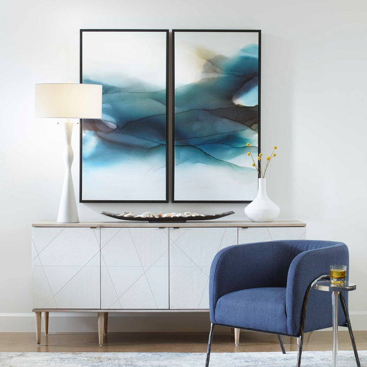 American Home Furniture Uttermost September Desert Modern Watercolor Art Set of 2