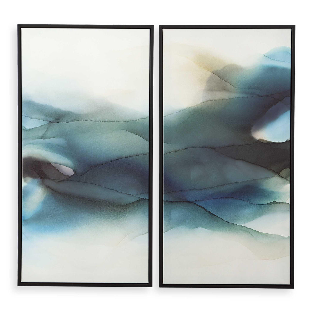 September Desert Modern Watercolor Art - Set of 2 - AmericanHomeFurniture