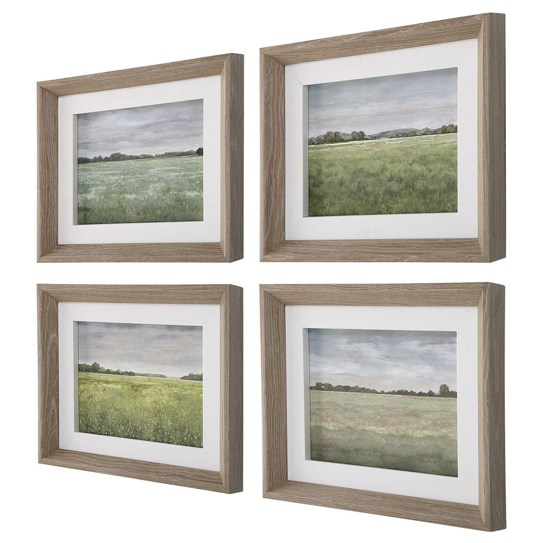 American Home Furniture Uttermost Quiet Meadows Framed Prints Set of 4