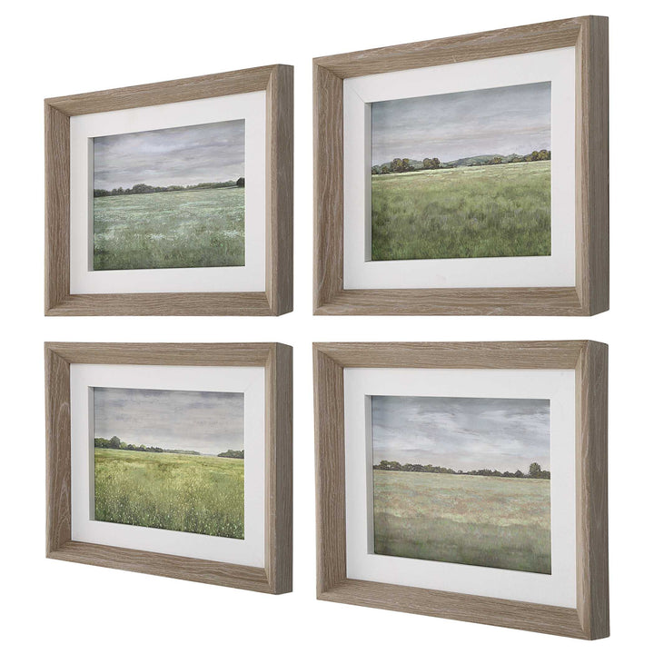 American Home Furniture Uttermost Quiet Meadows Framed Prints Set of 4