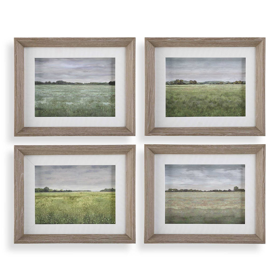 American Home Furniture Uttermost Quiet Meadows Framed Prints Set of 4