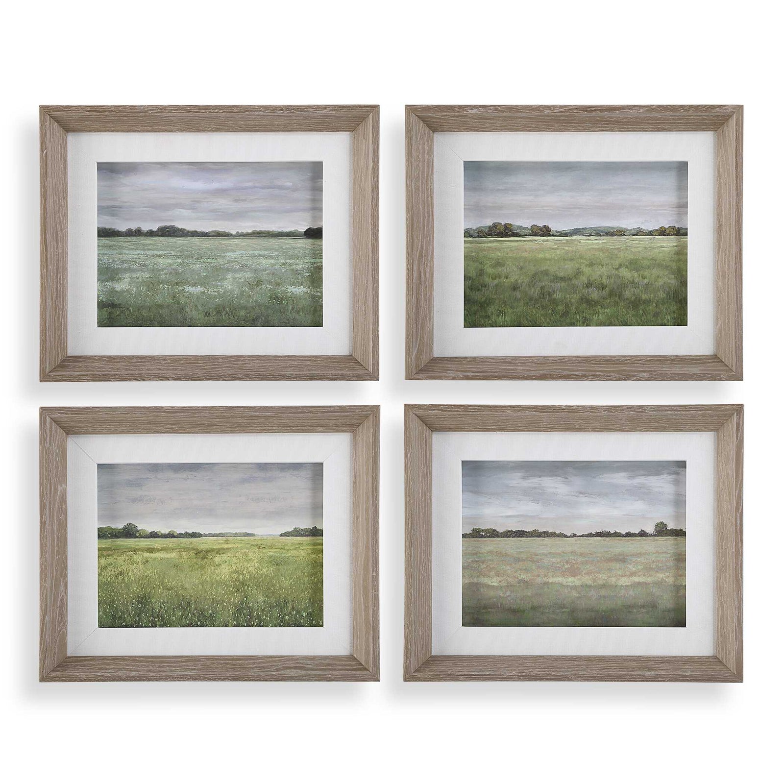 American Home Furniture Uttermost Quiet Meadows Framed Prints Set of 4