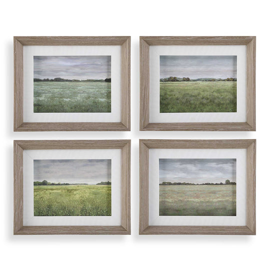 American Home Furniture Uttermost Quiet Meadows Framed Prints Set of 4