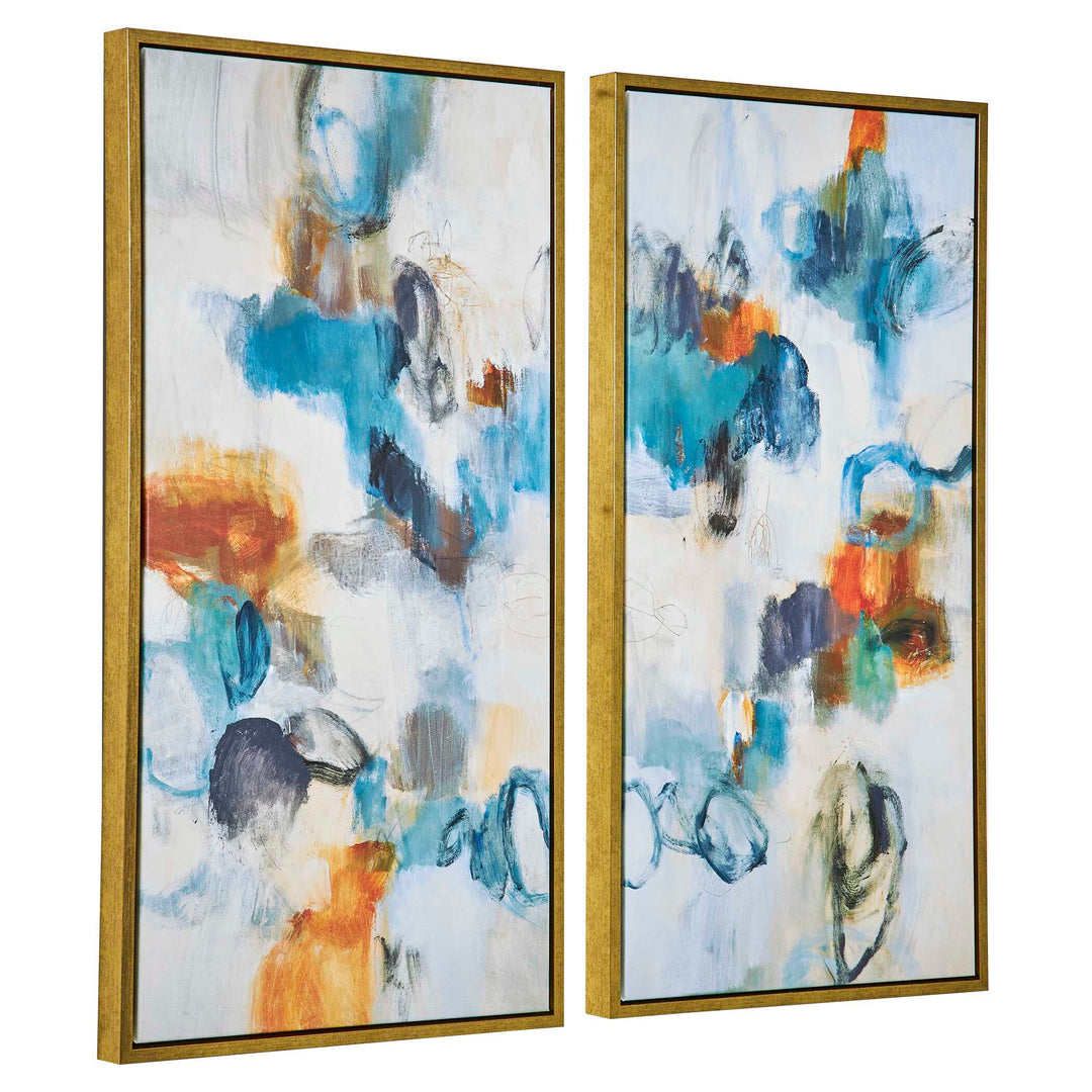American Home Furniture Uttermost Casual Moments Framed Abstract Art Set of 2