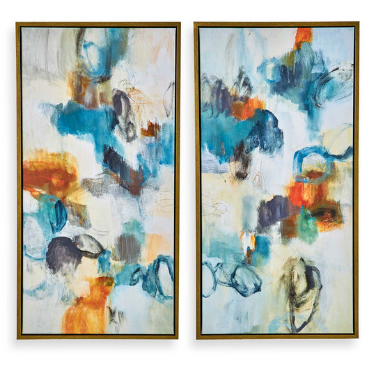 American Home Furniture Uttermost Casual Moments Framed Abstract Art Set of 2