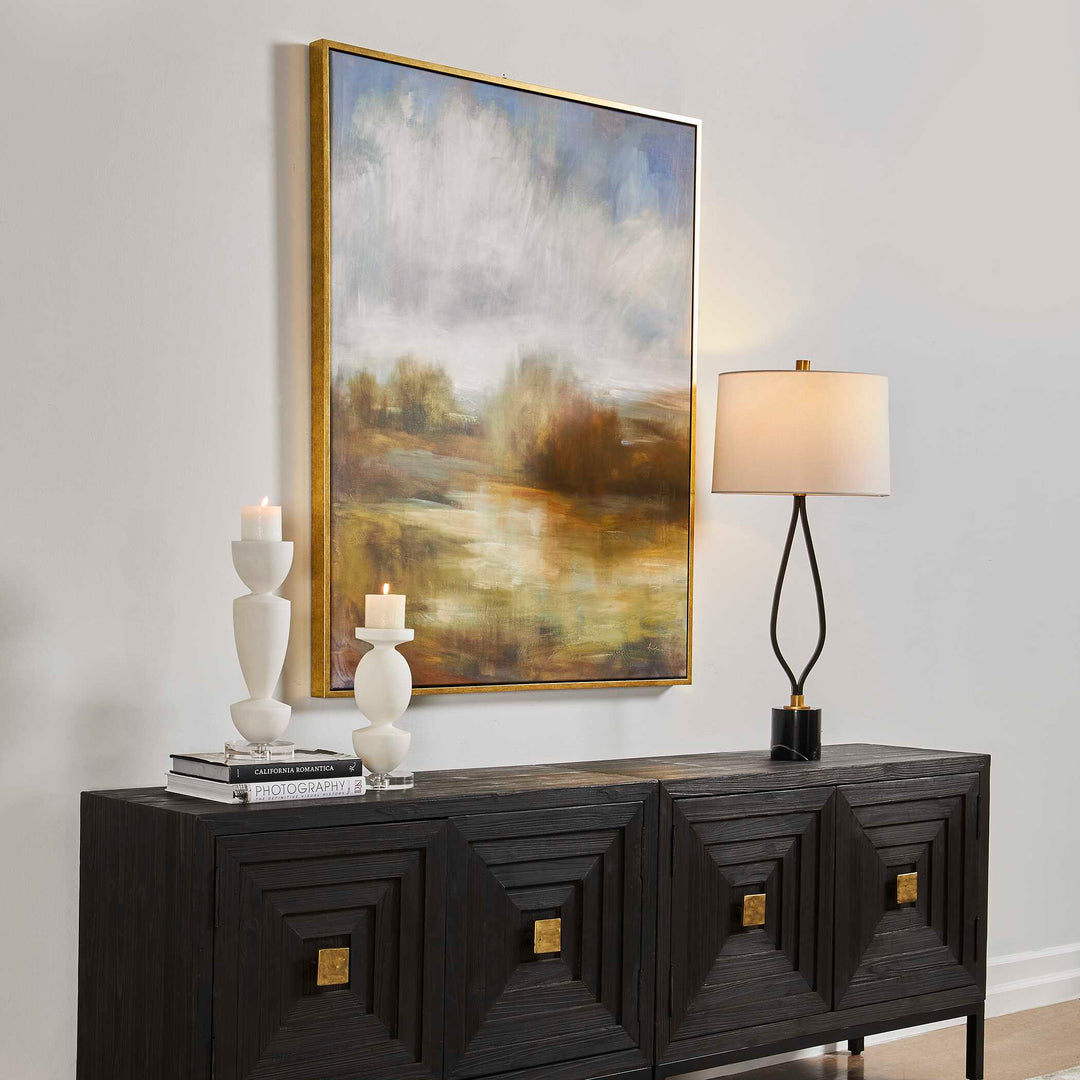 American Home Furniture Uttermost John's Field Framed Landscape Art