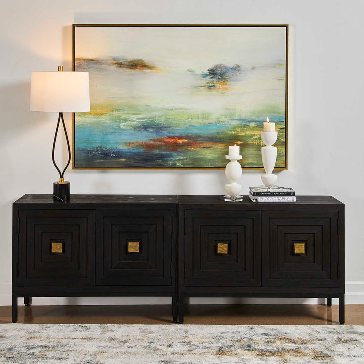 American Home Furniture Uttermost Textured Land Framed Landscape Art