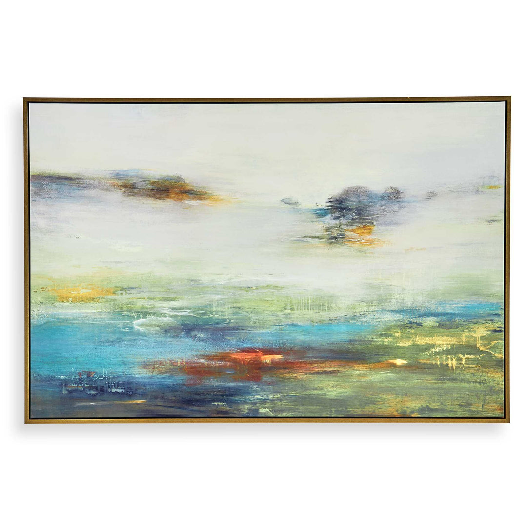Textured Land Framed Landscape Art - AmericanHomeFurniture