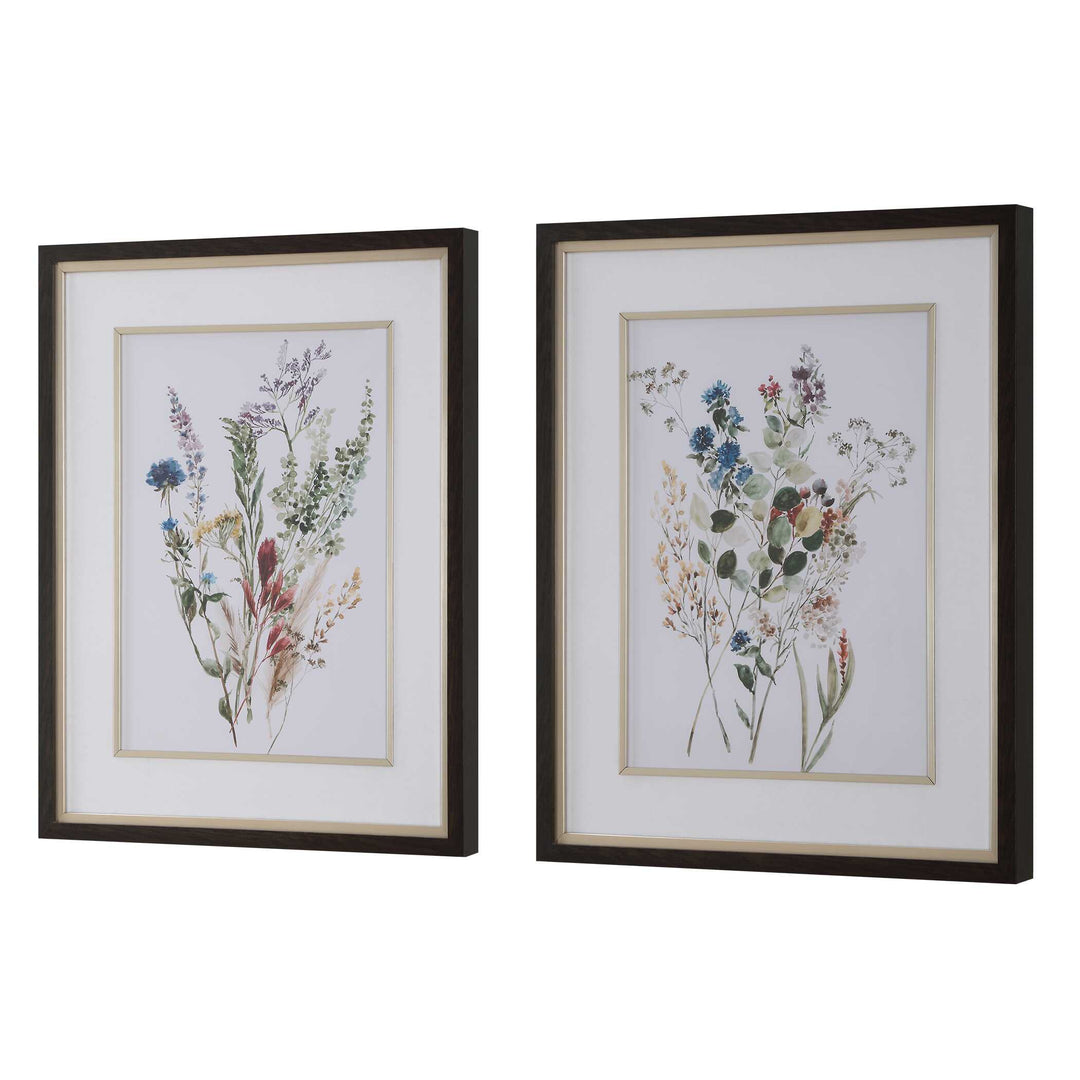 American Home Furniture Uttermost Delicate Flowers Framed Prints, S/2