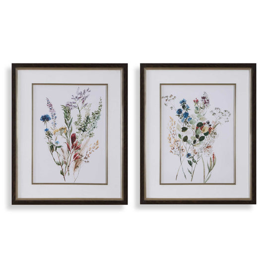 American Home Furniture Uttermost Delicate Flowers Framed Prints, S/2