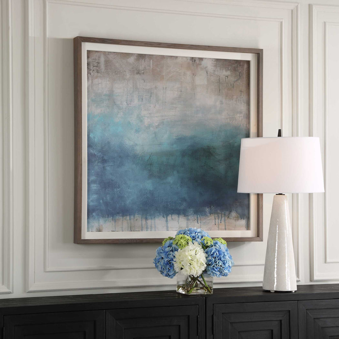American Home Furniture Uttermost Serenity Paused Framed Abstract Print