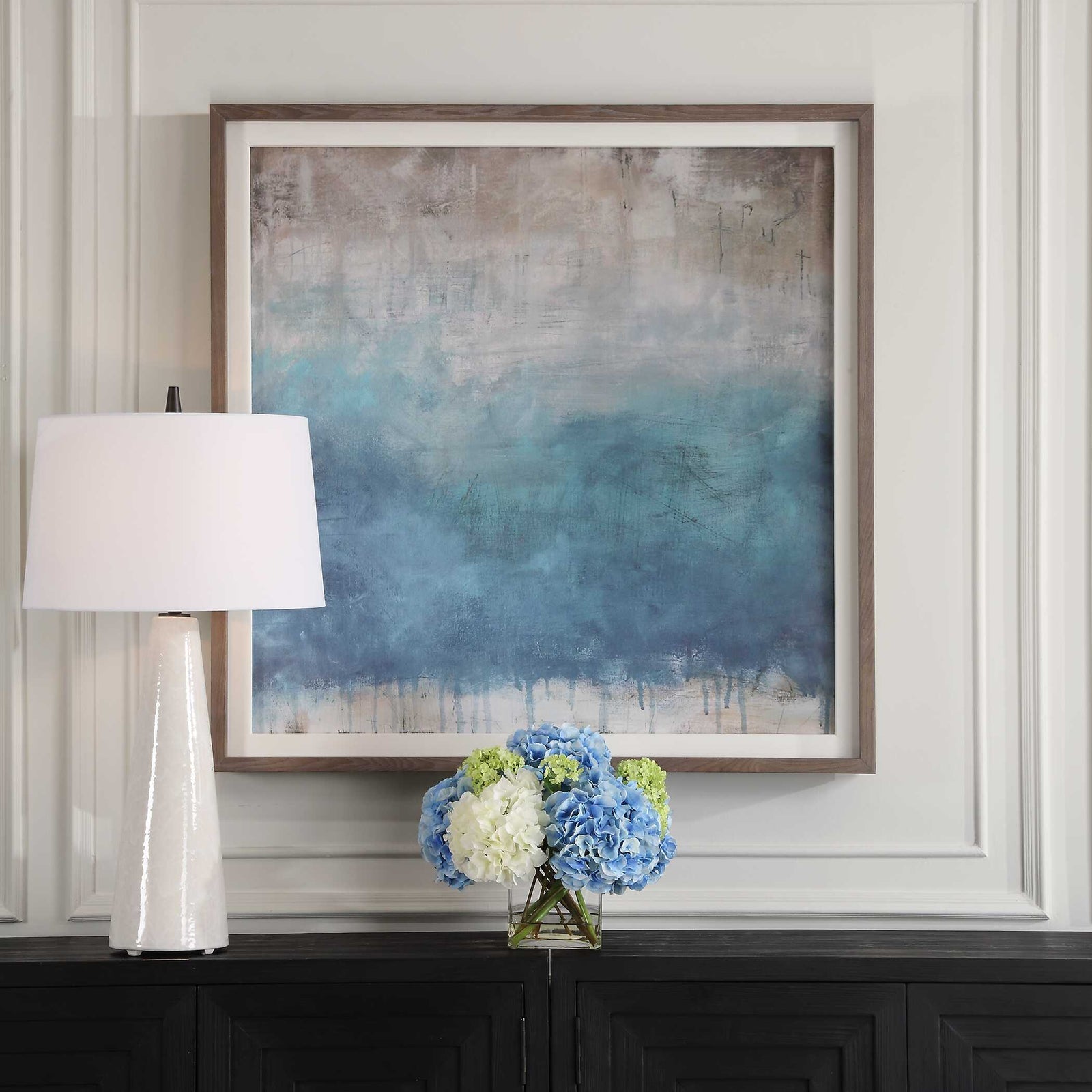 American Home Furniture Uttermost Serenity Paused Framed Abstract Print