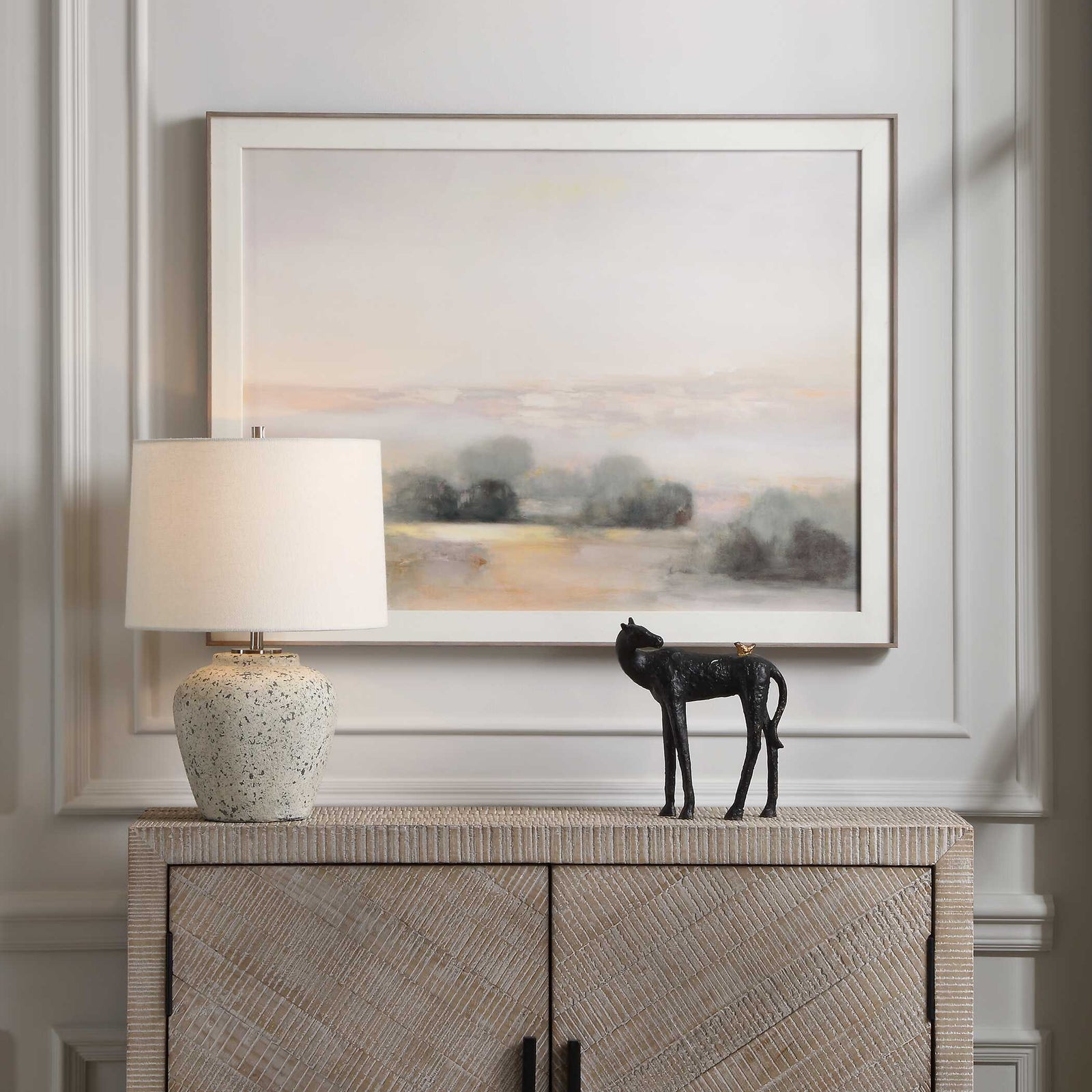 American Home Furniture Uttermost Atmospheric Neutral Landscape Print