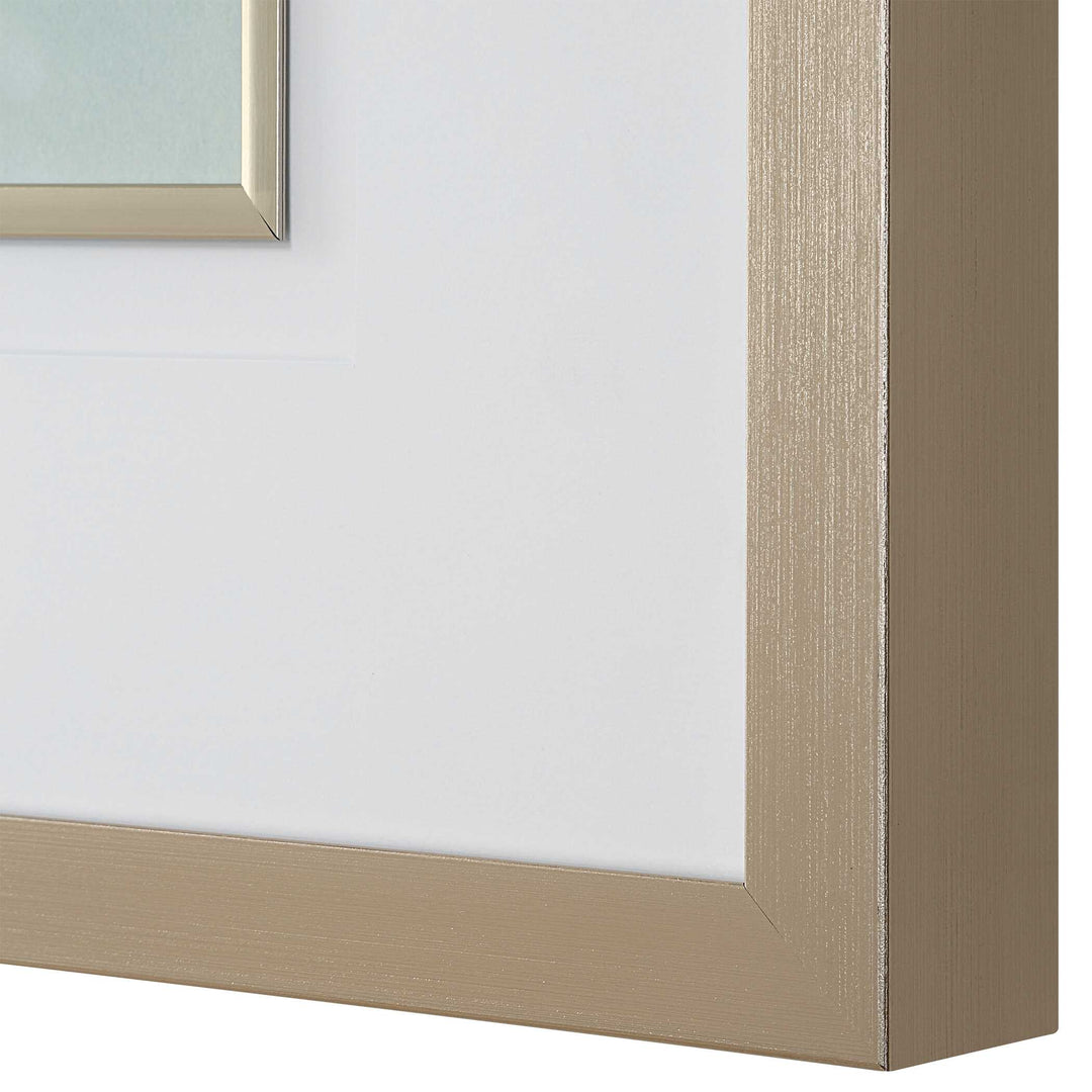 American Home Furniture Uttermost Soft Sage Abstract Landscape Prints Set of 2
