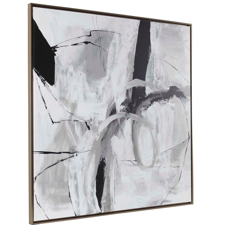 American Home Furniture Uttermost Looping Eternity Framed Abstract Art