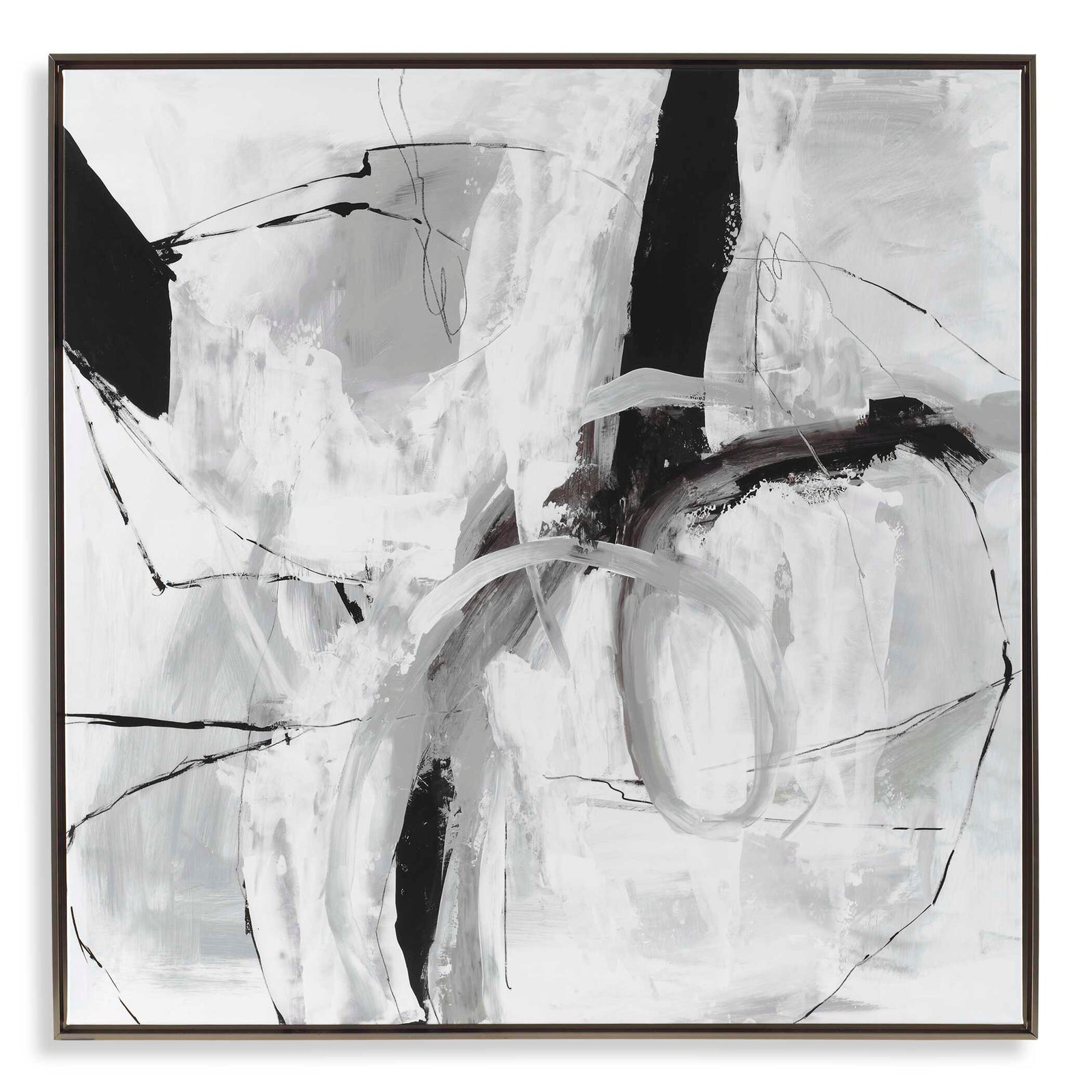 American Home Furniture Uttermost Looping Eternity Framed Abstract Art