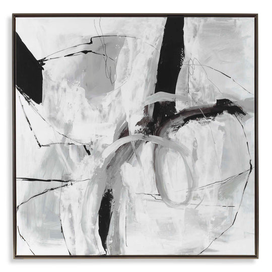American Home Furniture Uttermost Looping Eternity Framed Abstract Art