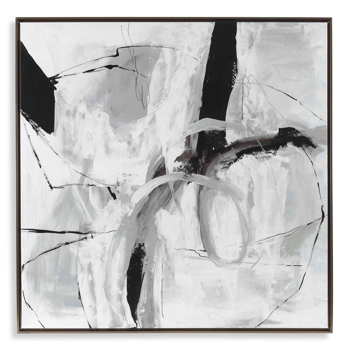 American Home Furniture Uttermost Looping Eternity Framed Abstract Art