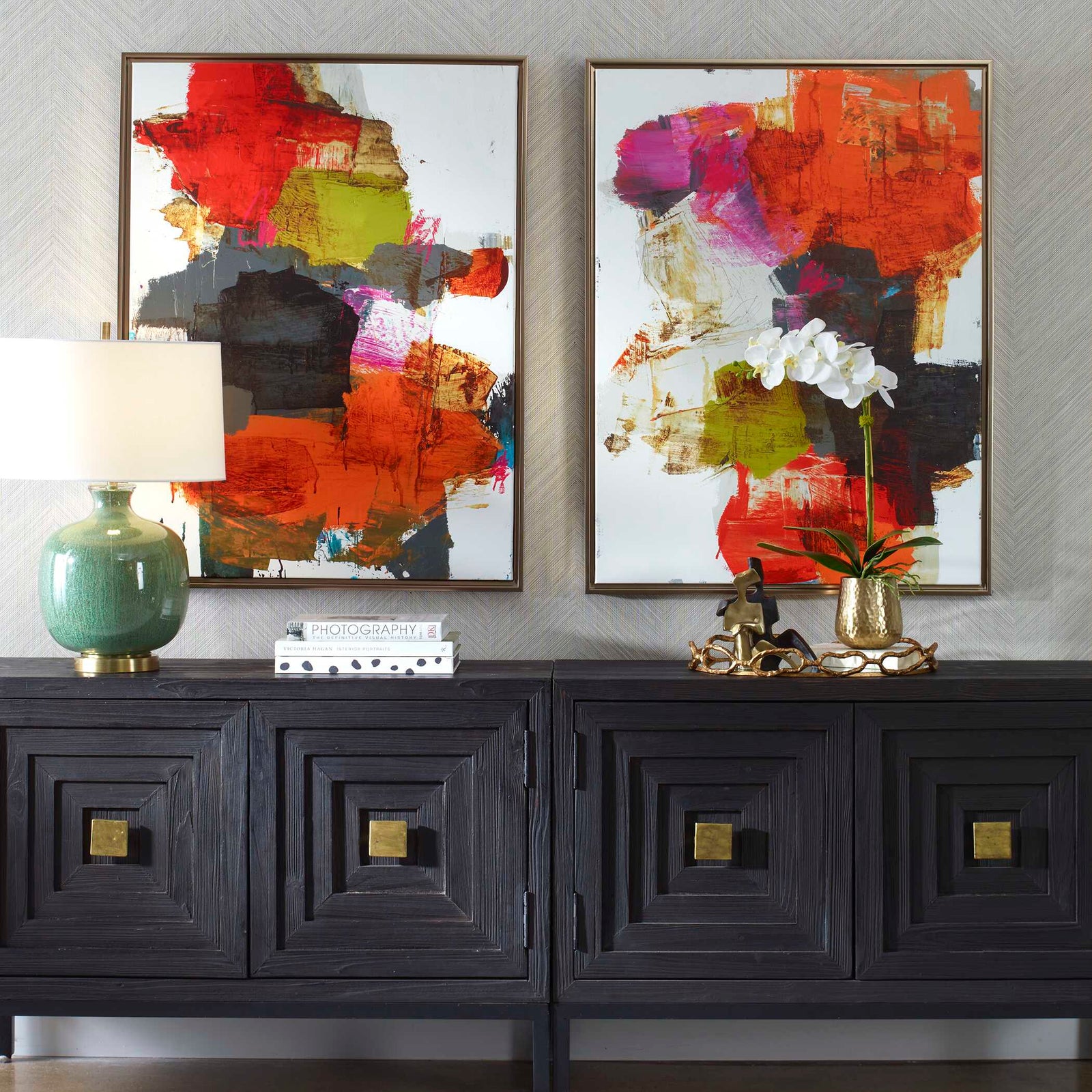 American Home Furniture Uttermost Tried And True Framed Abstract Art, S/2