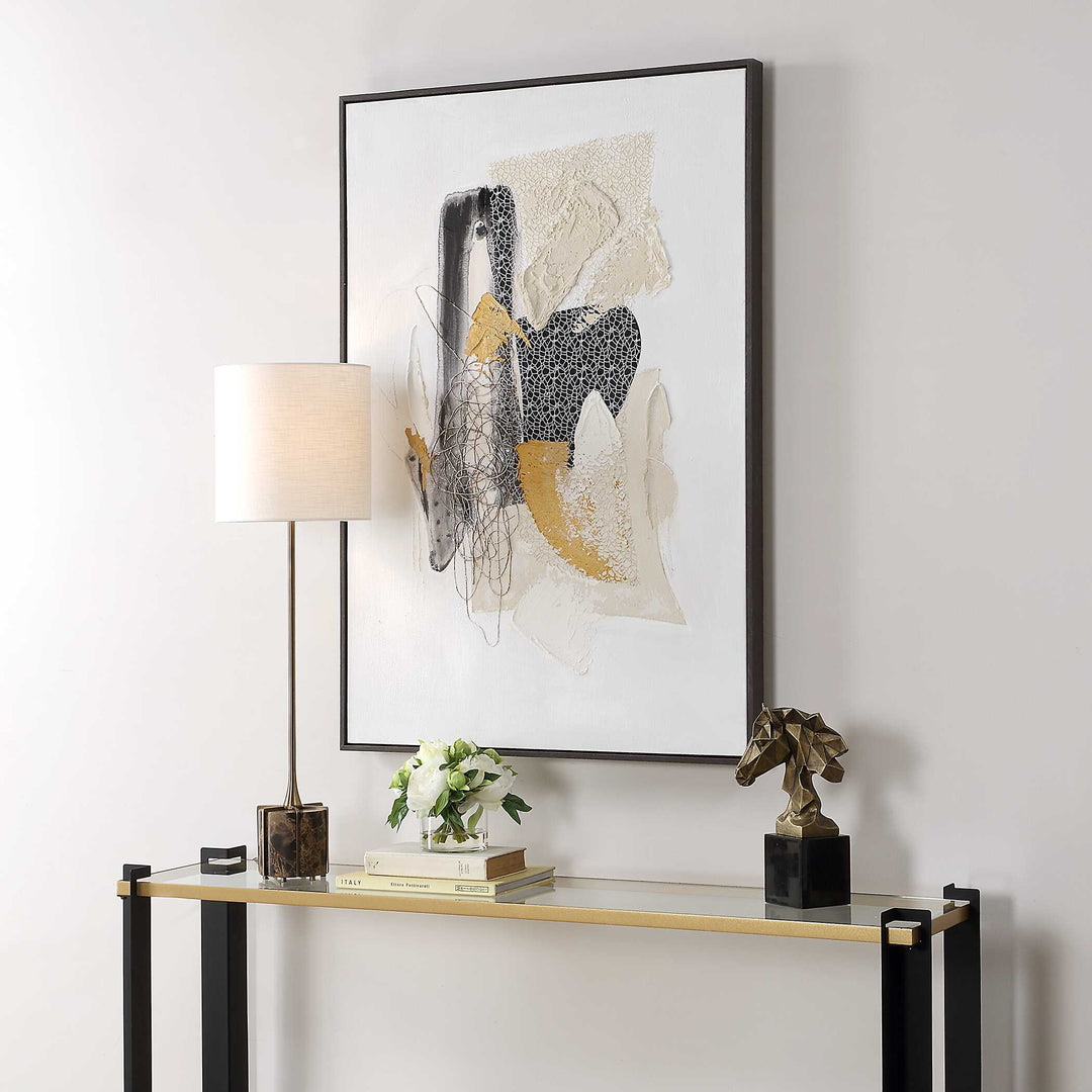 American Home Furniture Uttermost Scatter Abstract Hand Painted Canvas Art