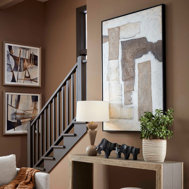 American Home Furniture Uttermost Interference Hand Painted Canvas
