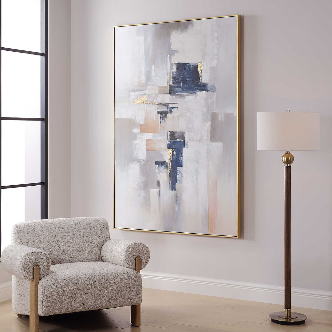 American Home Furniture Uttermost Waterfront Geometric Abstract Art