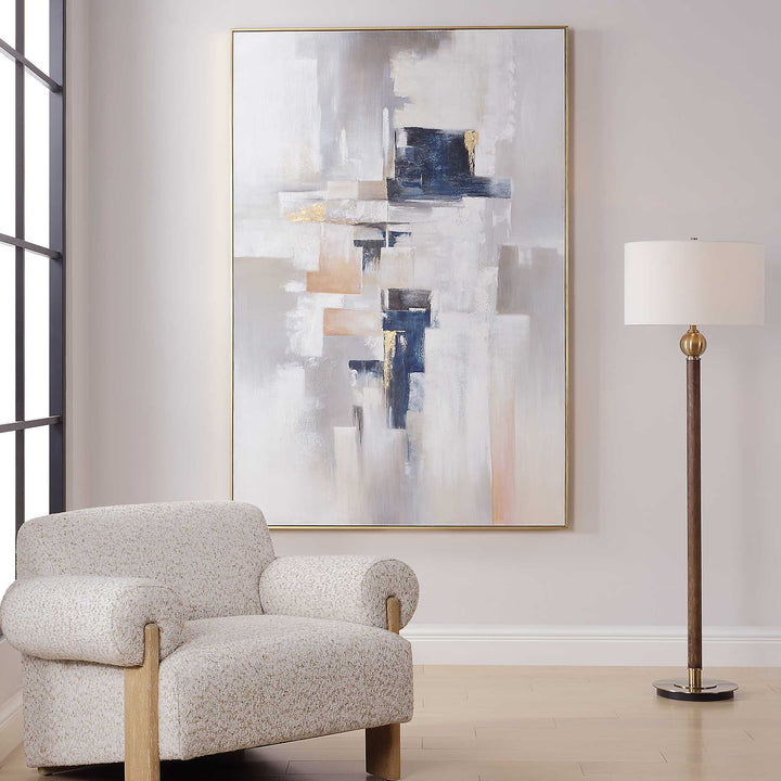 American Home Furniture Uttermost Waterfront Geometric Abstract Art