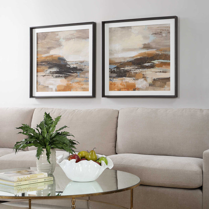American Home Furniture Uttermost Cinnamon Shore Framed Prints Set of 2