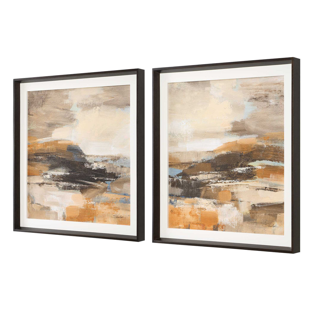 American Home Furniture Uttermost Cinnamon Shore Framed Prints Set of 2
