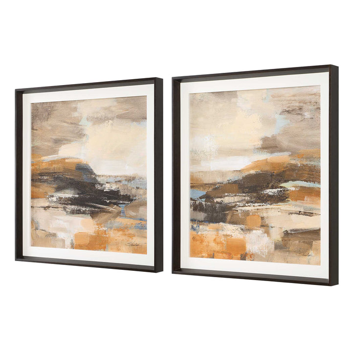 American Home Furniture Uttermost Cinnamon Shore Framed Prints Set of 2