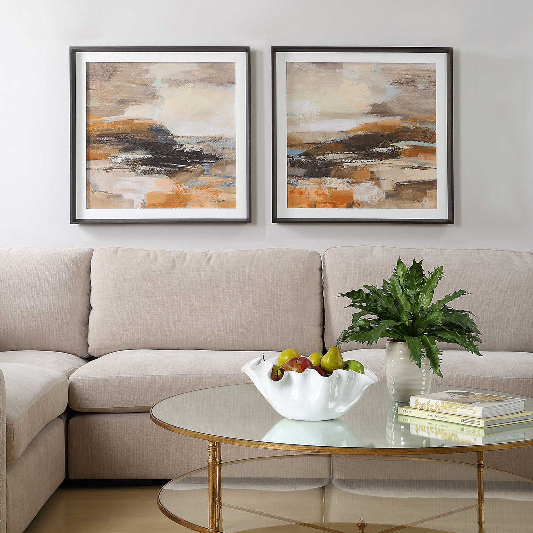 American Home Furniture Uttermost Cinnamon Shore Framed Prints Set of 2