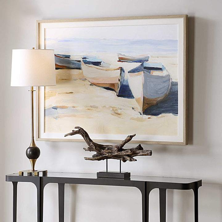 American Home Furniture Uttermost Beached Boats Framed Print
