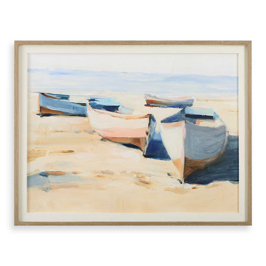 American Home Furniture Uttermost Beached Boats Framed Print