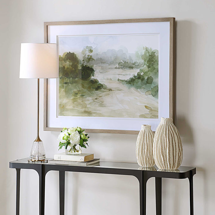 American Home Furniture Uttermost Verdant Watercolor Landscape Print