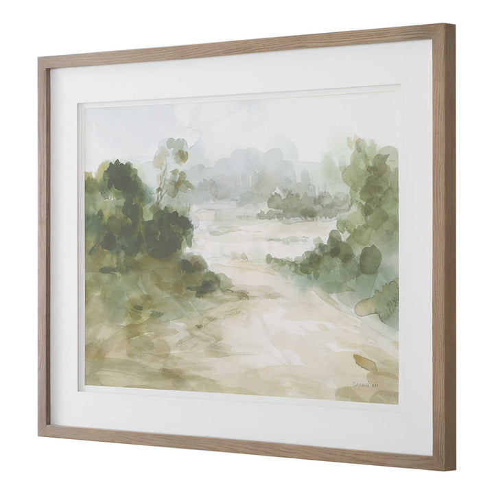 American Home Furniture Uttermost Verdant Watercolor Landscape Print
