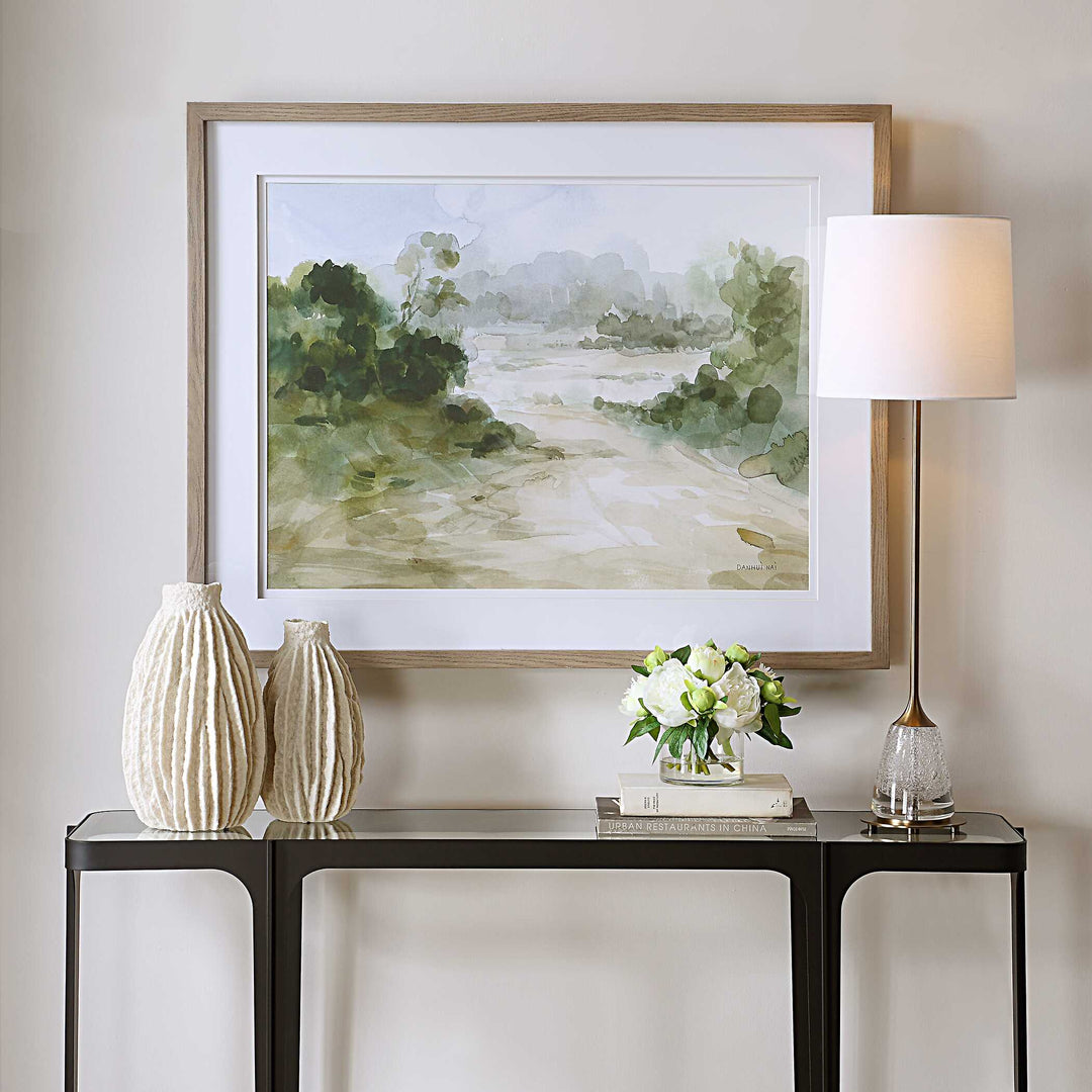 American Home Furniture Uttermost Verdant Watercolor Landscape Print