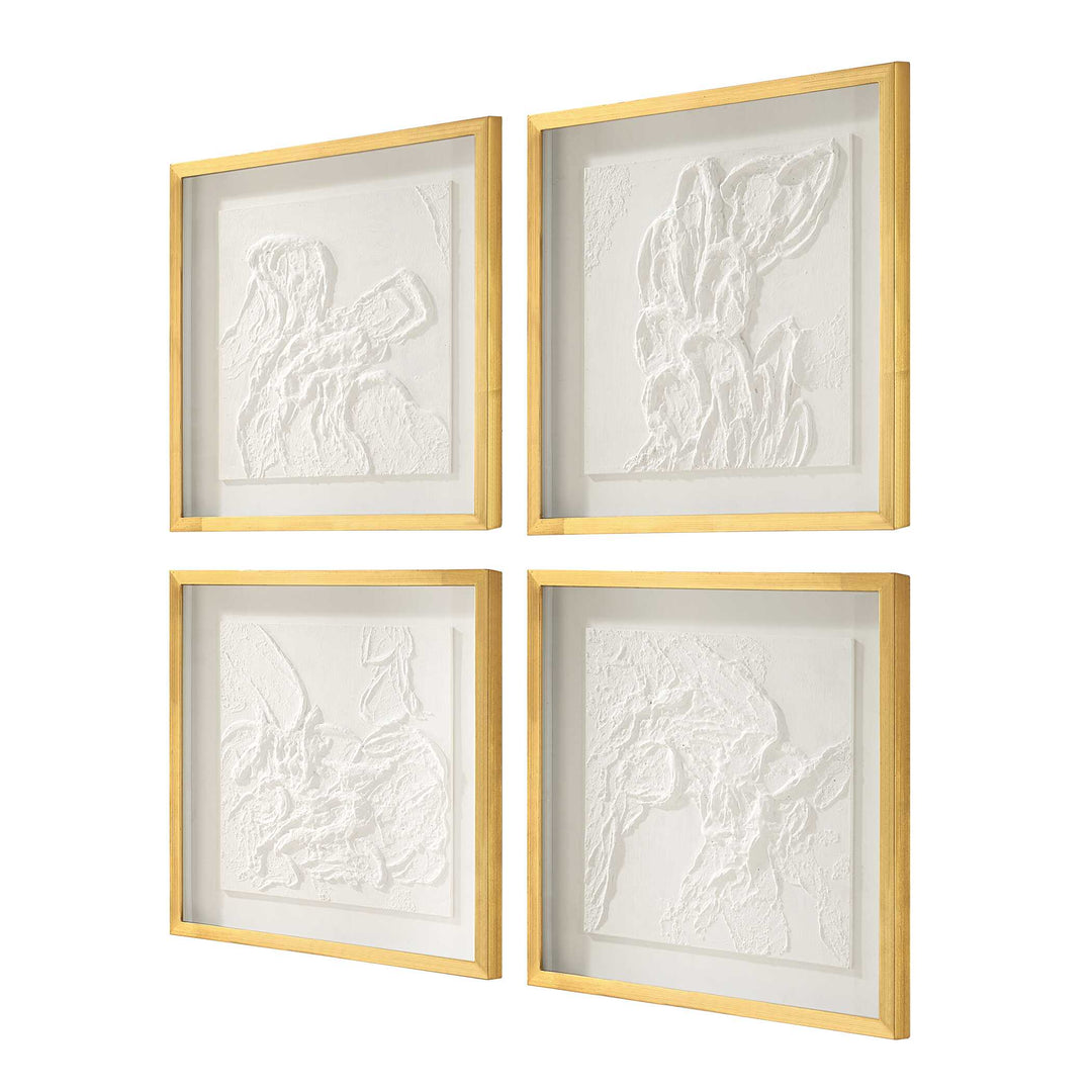 American Home Furniture Uttermost Fourfold Framed Prints Set of 4