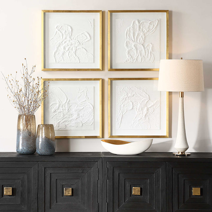 American Home Furniture Uttermost Fourfold Framed Prints Set of 4