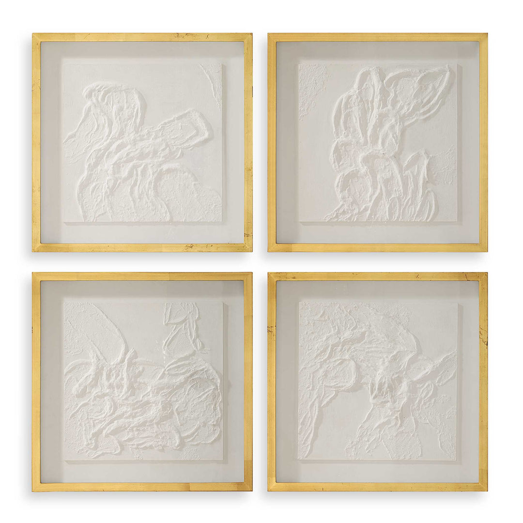 American Home Furniture Uttermost Fourfold Framed Prints Set of 4