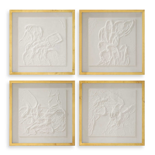 American Home Furniture Uttermost Fourfold Framed Prints Set of 4