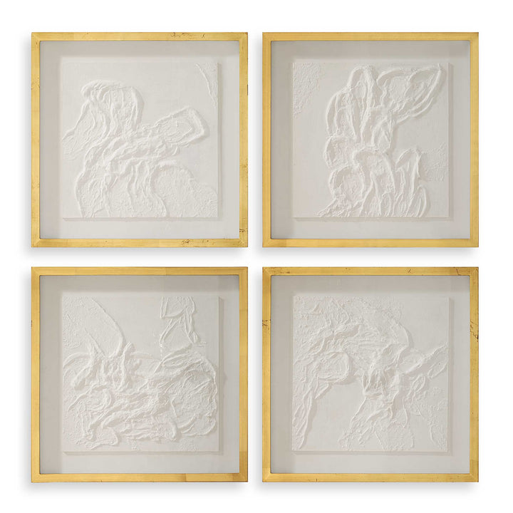 American Home Furniture Uttermost Fourfold Framed Prints Set of 4