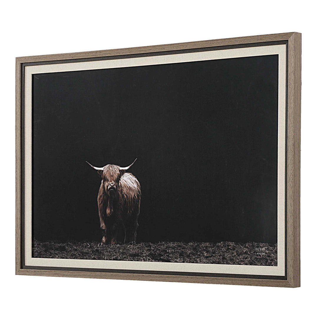 American Home Furniture Uttermost King Of The Hill Framed Bovine Print