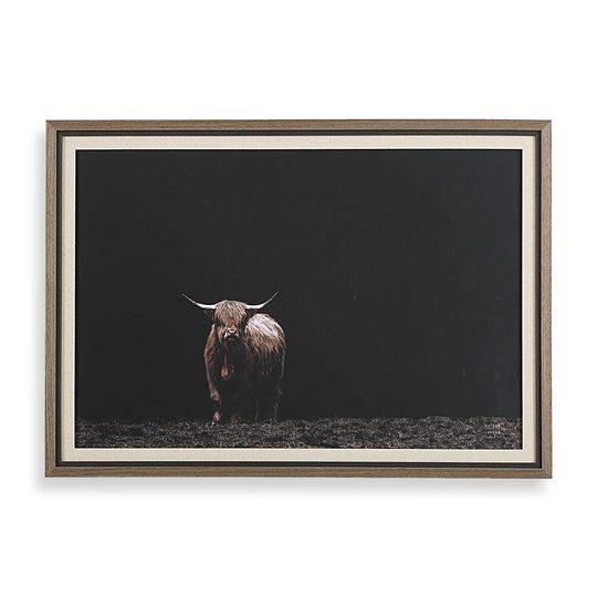 American Home Furniture Uttermost King Of The Hill Framed Bovine Print