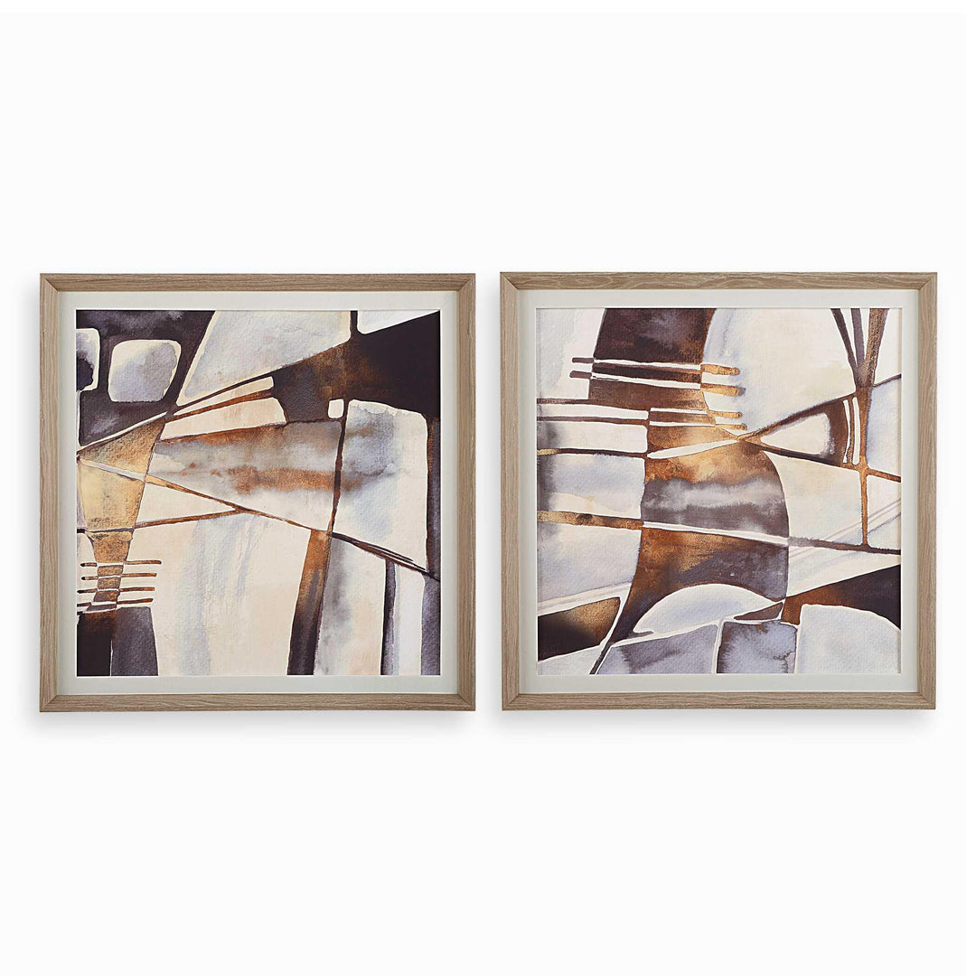 Vetrina Framed Abstract Prints - Set of 2 - AmericanHomeFurniture