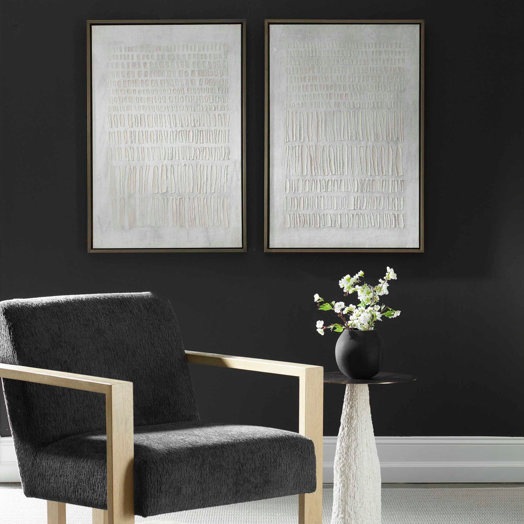 American Home Furniture Uttermost Social Theory Framed Canvases Set of 2