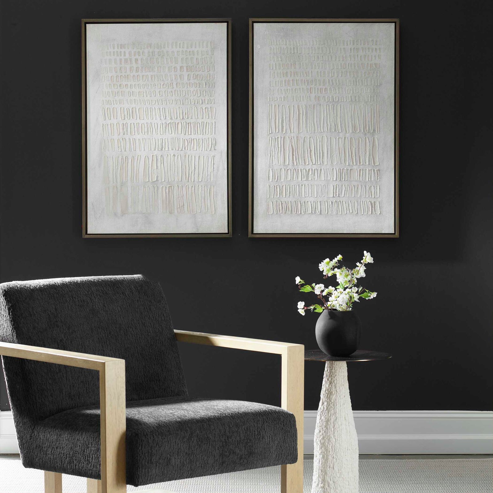 American Home Furniture Uttermost Social Theory Framed Canvases Set of 2